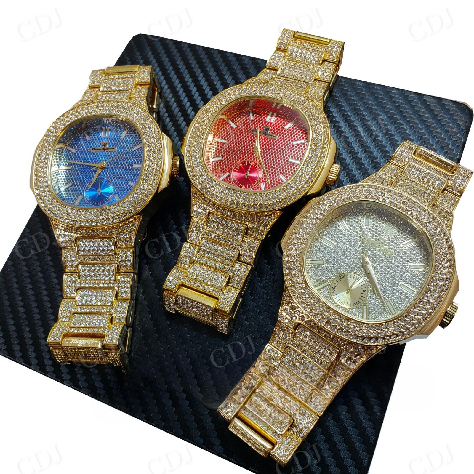 Lab Grown Diamond Patek Philippe Hip Hop Wrist Watch customdiamjewel