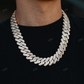 20MM Square Link Moissanite Silver Cuban Chain hip hop jewelry CustomDiamJewel