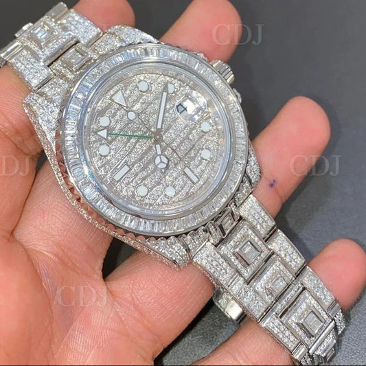 Fully Iced Out Rolex GMT- Master Men's Hip Hop Diamond Watch customdiamjewel
