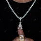 Unique 925 Sterling Silver Initial Pendant hip hop jewelry CustomDiamJewel