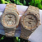 Full Yellow VVS Natural Diamond Studded Patek Philippe Watch For Men customdiamjewel