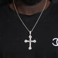 Iced out Barbed Moissanite Cross Pendant For Bling Men hip hop jewelry CustomDiamJewel