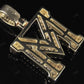 1.5CTW 10k Solid Gold Diamond 3D Initial M Letter Pendant CustomDiamJewel