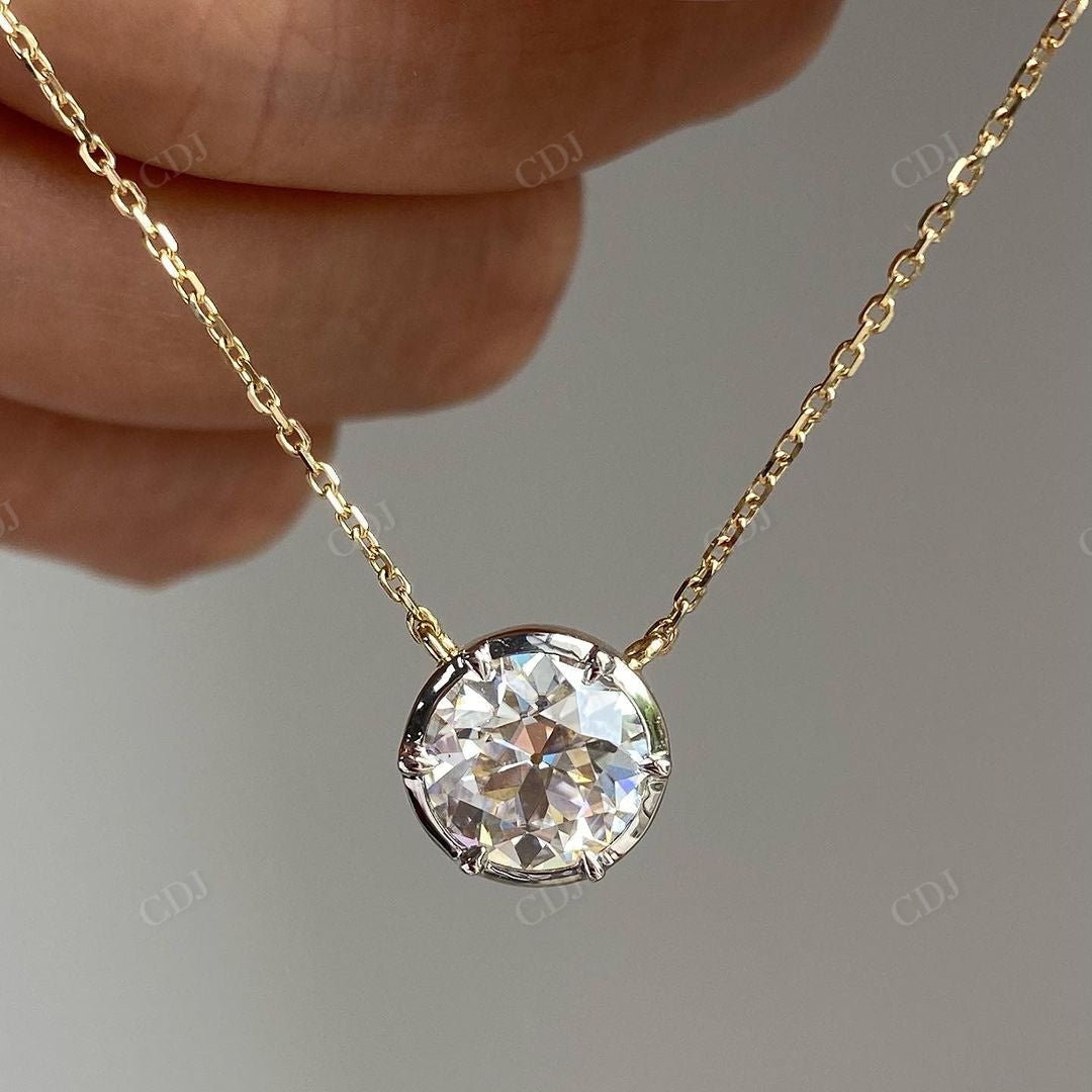 Georgian Set Lab Grown Diamond Pendant