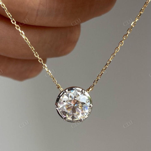 Georgian Set Lab Grown Diamond Pendant