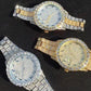 Fully Iced Out Patek Philippe Lab Diamond Studded Watch For Mens customdiamjewel