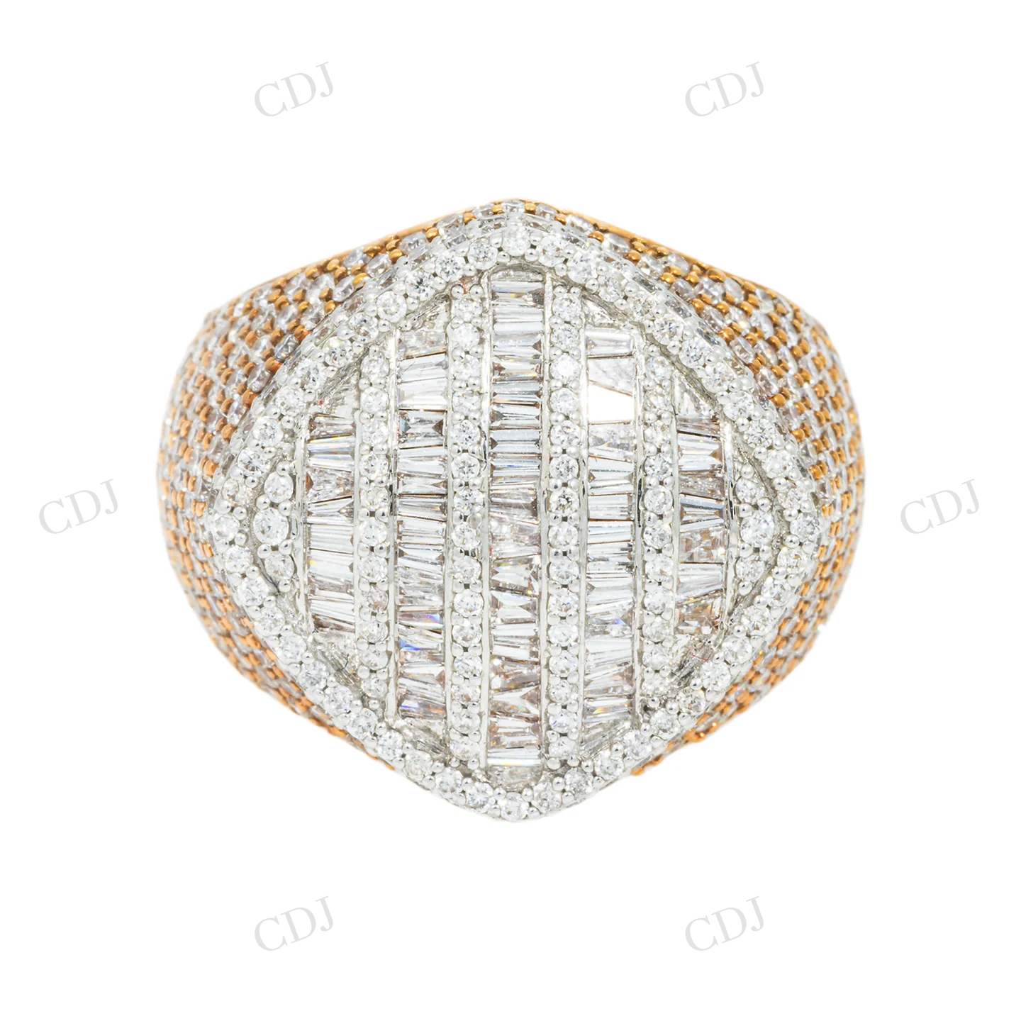4.58 CTW Sterling Silver Moissanite Men's Ring Hip Hop Ring customdiamjewel