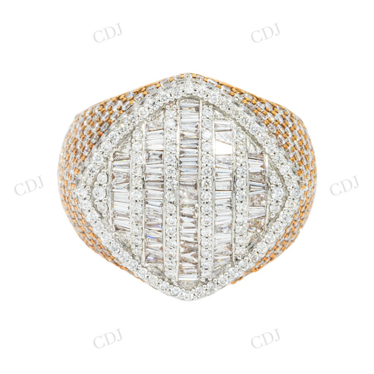 4.58 CTW Sterling Silver Moissanite Men's Ring Hip Hop Ring customdiamjewel