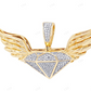 0.3 CTW Sterling Silver with Moissanite Wing Pendant CustomDiamJewel
