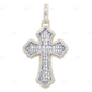 1.9 Inch Lab Grown Diamond 14K Gold Cross Pendant Hip Hop Pendent customdiamjewel