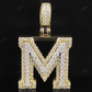 1.5CTW 10k Solid Gold Diamond 3D Initial M Letter Pendant CustomDiamJewel