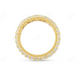 18k Yellow Gold Emerald & Round Diamond Men's Eternity Band hip hop jewelry CustomDiamJewel
