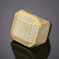 Fully Iced Out Bling Men's Signet Rings In 10K Solid Gold hip hop jewelry CustomDiamJewel