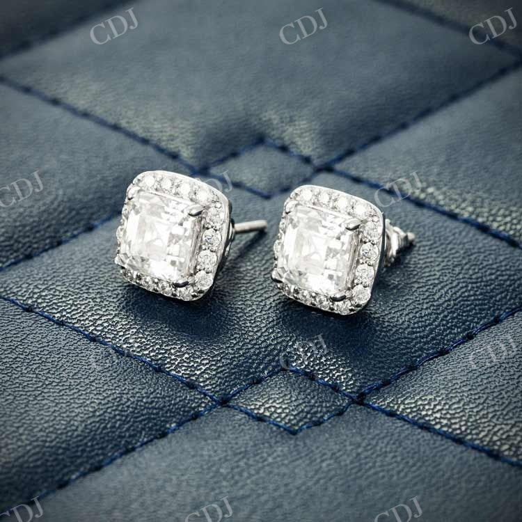 9.00MM Asscher And Round Cut Hip Hop Stud hip hop jewelry customdiamjewel   
