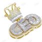 Hip Hop 925 Silver Baguette Diamond CEO Crown Pendant hip hop jewelry CustomDiamJewel
