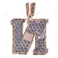 3.5CTW Iced Letter 'N' Rose Gold Diamond Initial Pendent hip hop jewelry CustomDiamJewel