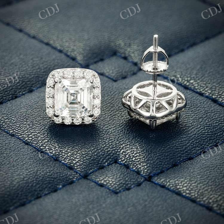 9.00MM Asscher And Round Cut Hip Hop Stud hip hop jewelry customdiamjewel   