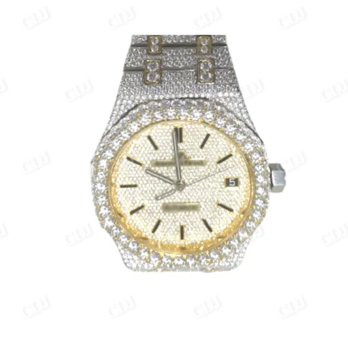Audemars Piguet Royal Iced Out Real Diamond Two Tone Watch customdiamjewel