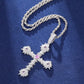 Iced out Barbed Moissanite Cross Pendant For Bling Men hip hop jewelry CustomDiamJewel