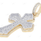 1.9 Inch Lab Grown Diamond 14K Gold Cross Pendant Hip Hop Pendent customdiamjewel