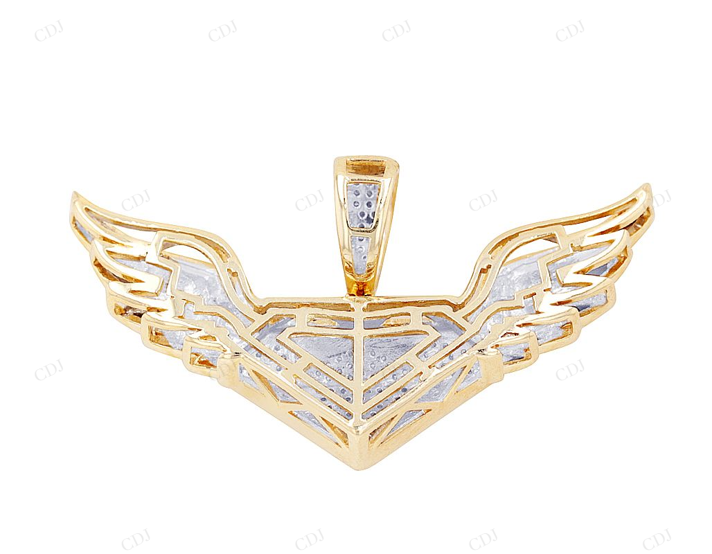 0.3 CTW Sterling Silver with Moissanite Wing Pendant CustomDiamJewel