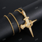 Cross Design Solid Gold Hip Hop Pendant For Men hip hop jewelry CustomDiamJewel