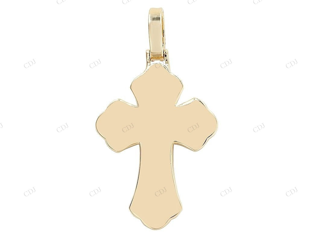 1.9 Inch Lab Grown Diamond 14K Gold Cross Pendant Hip Hop Pendent customdiamjewel