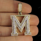 1.5CTW 10k Solid Gold Diamond 3D Initial M Letter Pendant CustomDiamJewel