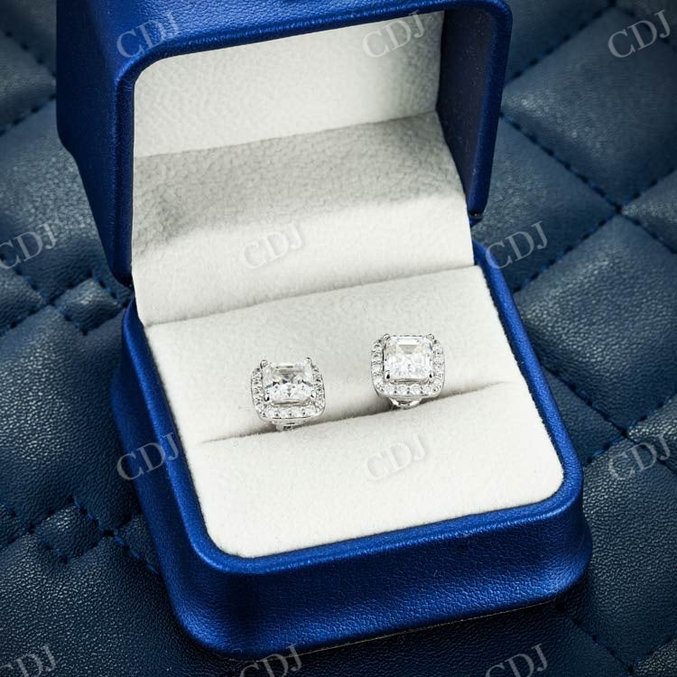 9.00MM Asscher And Round Cut Hip Hop Stud hip hop jewelry customdiamjewel   