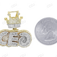 Hip Hop 925 Silver Baguette Diamond CEO Crown Pendant hip hop jewelry CustomDiamJewel