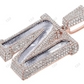 3.5CTW Iced Letter 'N' Rose Gold Diamond Initial Pendent hip hop jewelry CustomDiamJewel
