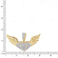 0.3 CTW Sterling Silver with Moissanite Wing Pendant CustomDiamJewel