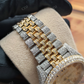 Moissanite Studded Iced Out Custom Rolex Watch customdiamjewel