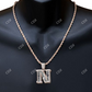 3.5CTW Iced Letter 'N' Rose Gold Diamond Initial Pendent hip hop jewelry CustomDiamJewel