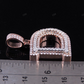 1.5" 1.7 CTW 10K Gold Natural Diamond D Letter Pendant CustomDiamJewel
