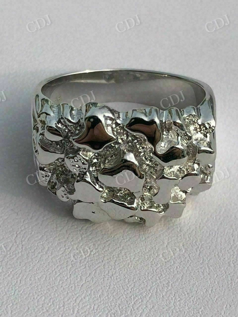 Men's Solid Gold Heavy Nugget Ring  customdiamjewel   