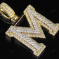 1.5CTW 10k Solid Gold Diamond 3D Initial M Letter Pendant CustomDiamJewel