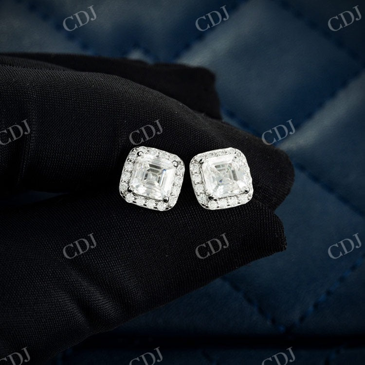 9.00MM Asscher And Round Cut Hip Hop Stud hip hop jewelry customdiamjewel   