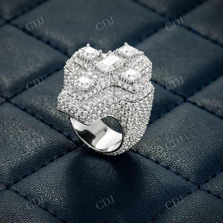 Iced Out Princess And Round Cut Hip Hop Jewely hip hop jewelry customdiamjewel   