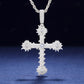 Iced out Barbed Moissanite Cross Pendant For Bling Men hip hop jewelry CustomDiamJewel