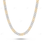 VVS Moissanite Two Tone Miami Cuban Link Chain CustomDiamJewel