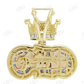 Hip Hop 925 Silver Baguette Diamond CEO Crown Pendant hip hop jewelry CustomDiamJewel