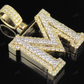 1.5CTW 10k Solid Gold Diamond 3D Initial M Letter Pendant CustomDiamJewel