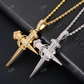 Cross Design Solid Gold Hip Hop Pendant For Men hip hop jewelry CustomDiamJewel