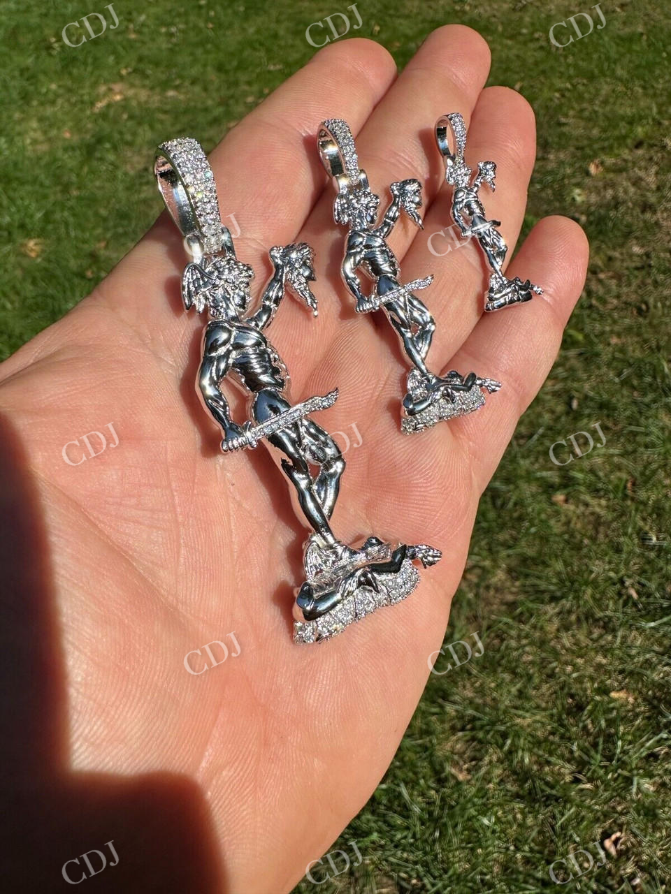 Perseus W. Medusa Head Pendant  customdiamjewel   