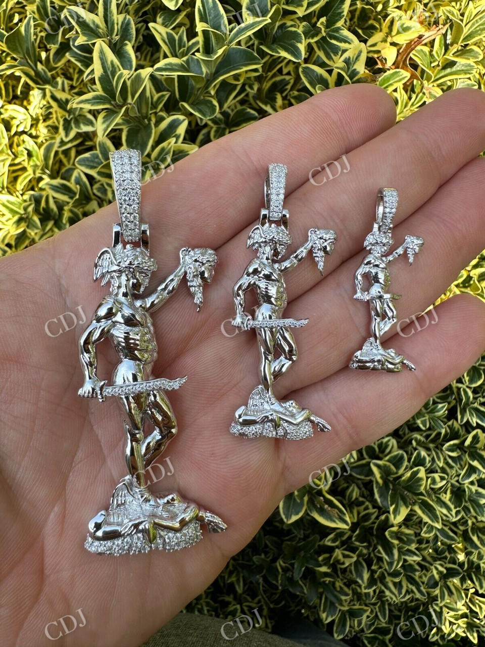 Perseus W. Medusa Head Pendant  customdiamjewel   
