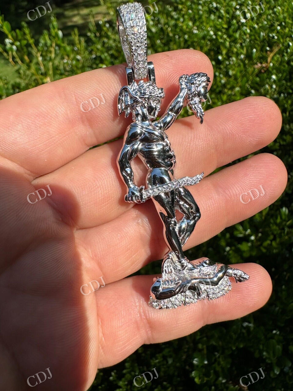 Perseus W. Medusa Head Pendant  customdiamjewel   