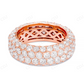 Sterling Silver Round Moissanite Four Row Diamond Eternity Ring Engagement Ring CustomDiamJewel