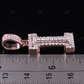 1.5" 1.15 CTW Two Tone Gold Real Diamond Initial 'I' Letter Pendant CustomDiamJewel