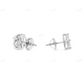 14K White Gold Stud with Multi-Shape Diamond Earring Stud earrings CustomDiamJewel